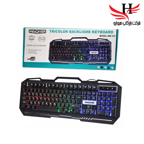 تصویر کيبورد سيم دار گيمينگ مچر MACHER-MR360 RGB